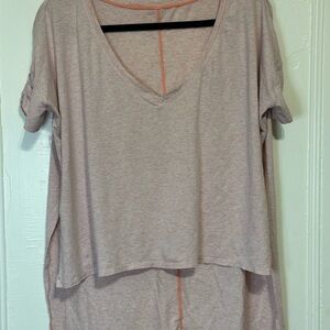 Lululemon My Mantra Light Pink V-Neck Short Sleeve Top